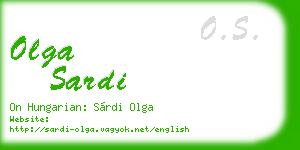olga sardi business card